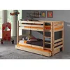 Image de Lit enfant superposé gigogne bois nature - Vipack - PINO - Style et design Scandinave