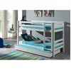 Image de Vipack - PINO Lit enfant superposé 90x200 cm + lit gigogne - Blanc