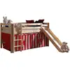 Image de Lit Toboggan 90x200 Avec Tente Clown Pin Massif Clair Pino