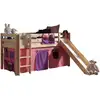 Image de Lit Toboggan 90x200 Avec Tente Bella Pin Massif Clair Pino