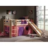Image de Lit enfant mezzanine toboggan nature Bella - PINO - Bois massif - 180x200 cm - Gris