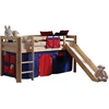 Image de Lit Toboggan 90x200 Avec Tente Domino Pin Massif Clair Pino