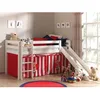 Image de Lit enfant mezzanine toboggan - VIPACK - PINO - Blanc - Housse Chucky - Normes EN747-1&2