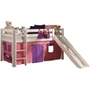 Image de Lit Toboggan 90x200 Avec Tente Bella Pin Massif Blanc Pino