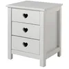 Image de Table de chevet Amori - Vipack - MDF vernis blanc - 3 tiroirs
