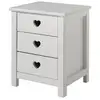 Image de Vipack amori chevet table de nuit amori laqué blanc AMNA1314