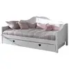 Image de Lit Banquette Amori 90x200   Blanc Laqué, Sommier & Tiroir Lit En Option-version Avec Tiroir Lit/sans Sommier