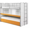 Image de Lit Combiné & Superposé Bonny 90x200   3 Couchages + Bureau Coulissant-orange