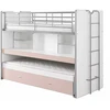 Image de Lit Combiné & Superposé Bonny 90x200   3 Couchages + Bureau Coulissant-rose Clair