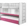 Image de Lit Combiné & Superposé Bonny 90x200   3 Couchages + Bureau Coulissant-fuchsia