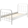 Image de Lit Simple Métal Blanc New York 90x200