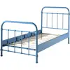 Image de Lit Simple Métal Bleu New York 90x200