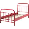 Image de Lit Simple Métal Rouge New York 90x200