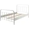 Image de Lit Simple Métal Blanc New York 120x200