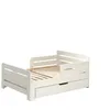 Image de Lit enfant évolutif 90x140/160/200 cm + tiroir en pin blanc - JUMPY