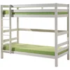 Image de Lit Superposé Gigogne 90x200 Avec Tiroir Pin Massif Blanc Pino H 180cm