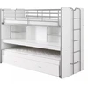 Image de Lit Combiné & Superposé Bonny 90x200   3 Couchages + Bureau Coulissant-blanc