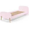 Image de Lit Enfant 90x200 Bois Vieux Rose Et Pieds Pin Massif Clair Kiddy
