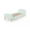Image de KIDDY Lit simple en bois laqué et brut et sommier 90x200cm Vert menthe
