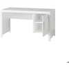 Image de ERIK Bureau bois laqué Blanc avec 1 caisson 1 porte