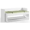 Image de Lit Transformable 90x200 En Bureau Bois Laqué Blanc Denver