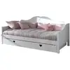 Image de Lit Banquette Amori 90x200   Blanc Laqué, Sommier & Tiroir Lit En Option-version Avec Sommier/tiroir Lit