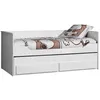 Image de Pack - Lit Capitaine Enfant & Sommier Robin 90x200cm Blanc