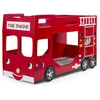 Image de Pack - Lit Superposé Enfant & 2 Matelas "pompier" Rouge