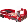 Image de Pack - Lit Enfant & Matelas "pompier" 70x140cm Rouge