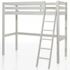 Image de Lit Mezzanine 90x200 Pin Massif Blanc Pino