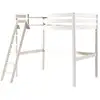 Image de Lit Mezzanine 140x200 Pin Massif Laqué Blanc Pino