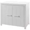 Image de Vipack erik commode 2 portes pin massif laqué blanc ERKO1214