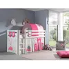 Image de Pack - Lit Enfant Surélevé Tente 3 Pochettes & Tunnel Pino Princesse Blanc