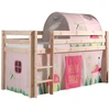 Image de Lit Mezzanine 90x200 Avec Tente Et Tunnel Printemps Pin Massif Clair Pino