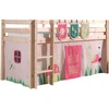 Image de Lit Mezzanine 90x200 Avec Tente Et 3 Pochettes Printemps Pin Massif Clair Pino