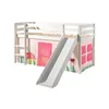 Image de Lit mi-hauteur Astrid blanc avec toboggan - Vipack - A lattes - 90x200 cm