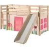 Image de Lit Toboggan 90x200 Avec Tente Printemps Pin Massif Clair Pino