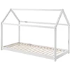 Image de Lit Cabane Cabana 70x140 Ou 90x200 - Pin Massif Naturel Ou Blanc-blanc-90x200-version Avec Sommier