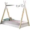 Image de Lit Tipi 90x200 Pin Massif Clair Et Blanc Iniace
