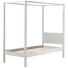 Image de Lit À Baldaquin 90x200 Pin Massif Laqué Blanc Pino