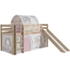 Image de Lit Toboggan 90x200 Avec Tente Et Tunnel Contra Pin Massif Clair Pino