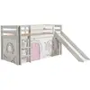 Image de Lit Toboggan 90x200 Avec Tente Contra Pin Massif Blanc Pino
