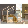 Image de Lit Cabane Gigogne 90x200 Pin Massif Clair Bali