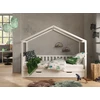 Image de Lit Cabane Gigogne 90x200 Pin Massif Blanc Bali