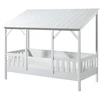 Image de Lit Cabane Mila 90x200   Pin Massif Blanc-version Avec Sommier