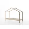 Image de Dallas Lit cabane 90X200cm Naturel + Tente textile Papillon