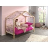 Image de Lit Cabane Avec Voile 90x200 Pin Massif Clair Bali