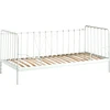 Image de Lit Banquette Métal Blanc Alice 90x200