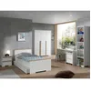 Image de Table De Chevet 2 Tiroirs London Bois Blanc Vipack
