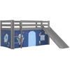 Image de Lit Toboggan 90x200 Avec Tente Astra Pin Massif Gris Pino